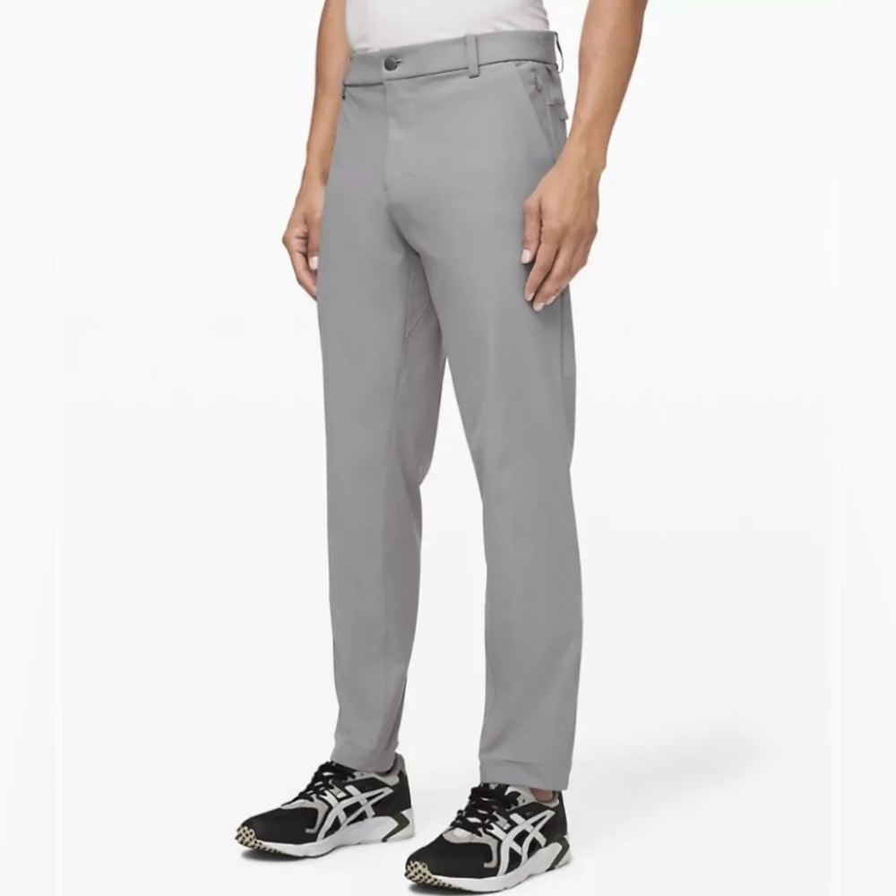 Mens Lululemon Commission Pants Classic 32x32 Warpstreme Light Gray